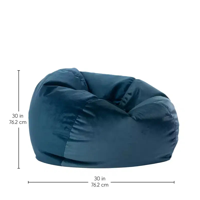 Factory Direct Partners Kids' Round Velvety Bean Bag