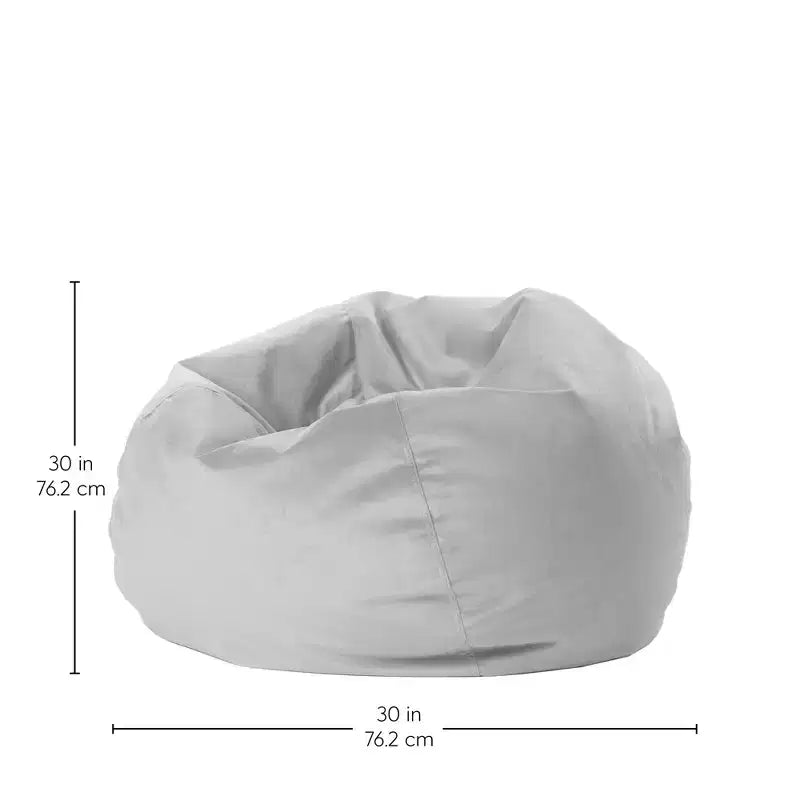 Factory Direct Partners Kids' Round Velvety Bean Bag