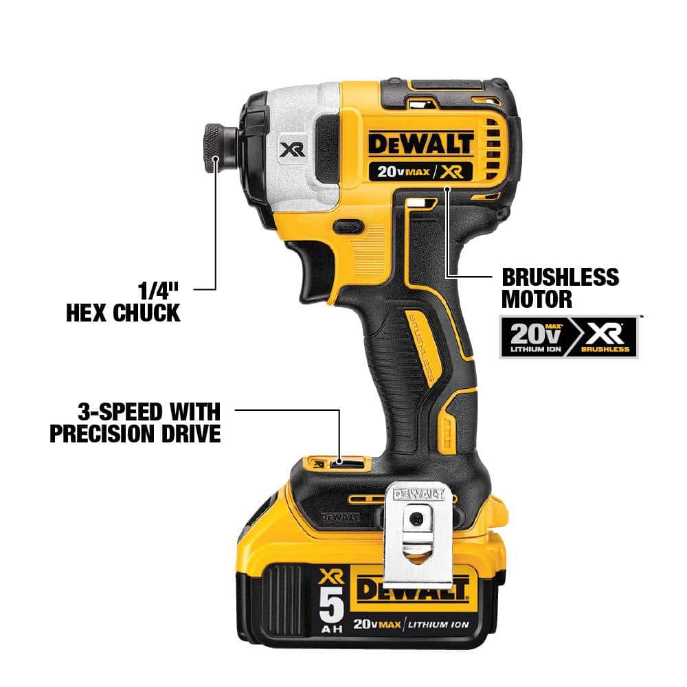 20V MAX Cordless 6 Tool Combo Kit with (2) 20V 5.0Ah Batteries and Charger DCK694P2
