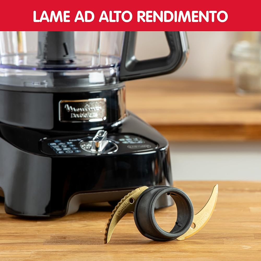 Moulinex Robot multifonction, 1000 W, 28 fonctions, Bol 3 L, Blender 2 L, Hachoir, Disques pour râper et émincer, Lames inox titanium, Robot cuisine, DoubleForce FP821811 : Cuisine et Maison
