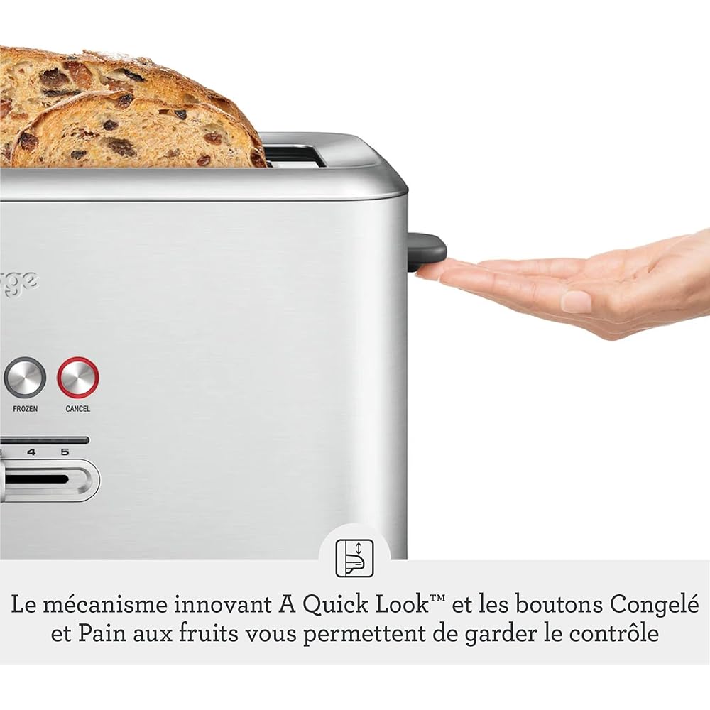 Sage - The 'A Bit More' Toaster 4 Slice - Grille-pain avec 4 Fentes - Acier Inoxydable Brossé : Cuisine et Maison