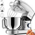 Robot Pâtissier 1500W Facelle Petit électroménager 6,2 L,avec Crochet Pétrisseur,Batteur,Fouet à Fil,protection contre les éclaboussures,pour la cuisson,les gâteaux (Argent) : Cuisine et Maison