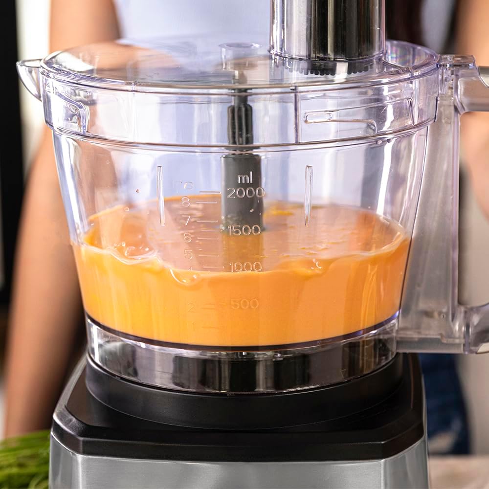 Cecotec Robot culinaire Paprika 1300, 2000W de puissance, en acier inoxydable, bol de 3,5 L, 2 vitesses, 3 disques de coupe, 1 lame pour hacher et 1 pour pétrir : Cuisine et Maison