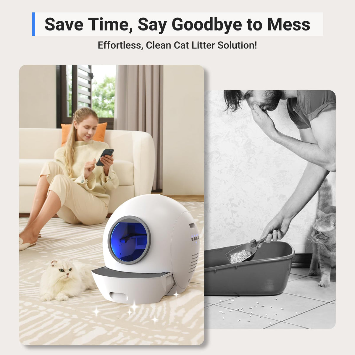 Self Cleaning Litter Box 2Packs