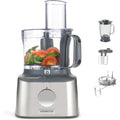Kenwood Multipro Compact + FDM315SS Robot de cuisine compact, 2,1 l, balance intégrée, couteau en acier inoxydable, 4 disques de travail et 5 autres accessoires, boîtier en métal, 800 W, argenté : Cuisine et Maison