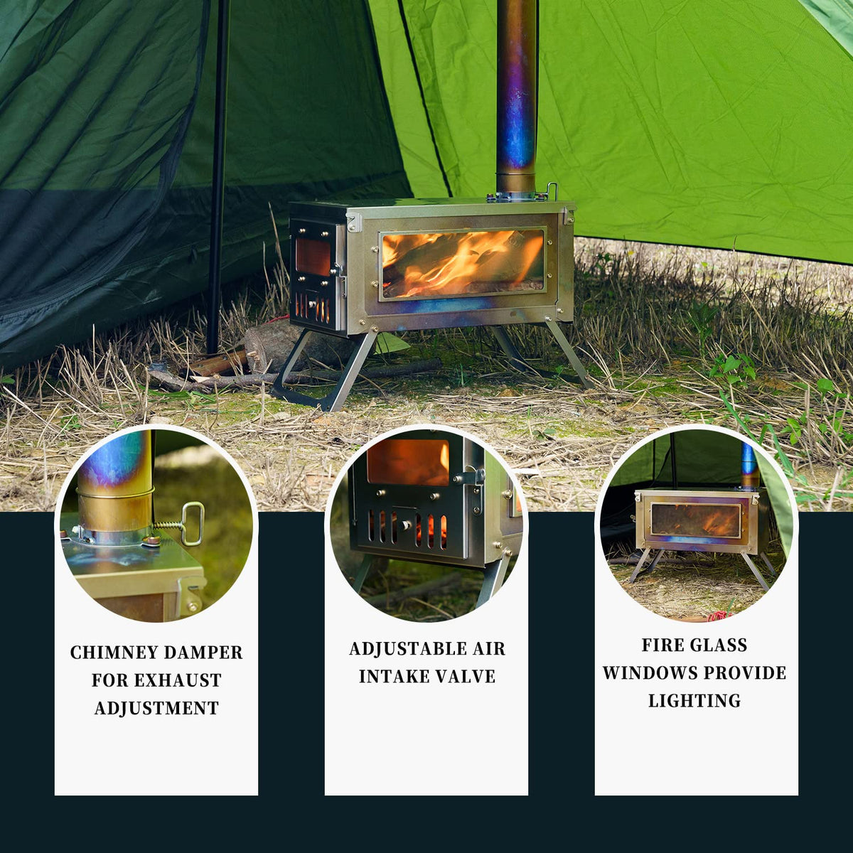 FIREHIKING Titanium Portable Folding Backpacking