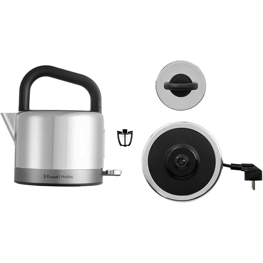 Russell Hobbs Bouilloire Electrique [Design Retro Premium] Distinctions Titanium (1,5L, 2400W, Ebullition Rapide,Ecoulement Parfait,Ouverture Facile, Ergonomique,Filtre anticalcaire amovible) 26422-70 : Cuisine et Maison