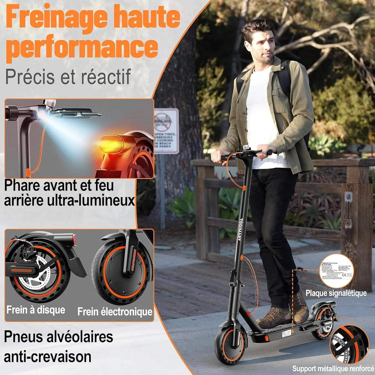 T3 Trottinette Electrique Adulte Pliable antivol Ultra Legere, Autonomie 35KM