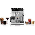 NINJA Machine à café Luxe Premier 3-en-1, Latte, Cappuccino, Infusion à froid et Espresso avec broyeur à grains et mousseur à lait intégrés, facile à utiliser, EU Prise, argent, ES601EU : Cuisine et Maison
