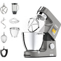 Kenwood Titanium Chef Patissier XL KWL90.034SI, Robot Patissier Balance Intégrée, Batteur K, Pétrin, Fouet, Batteur Souple, Deux Bols, Couvercle Anti-Projections, 1400W, Acier, Argent : Cuisine et Maison