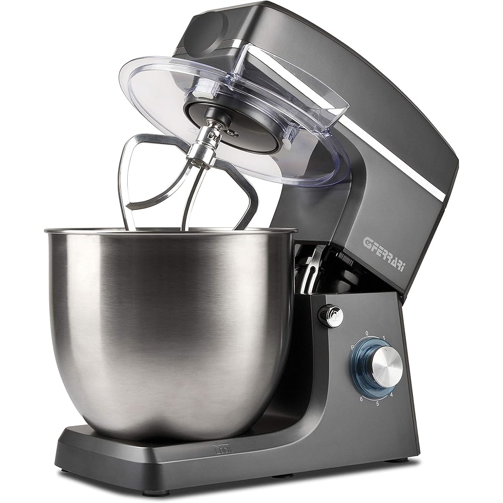 G3 Ferrari G20113 Pastaio 10&Lode Robot Pâtissier avec Laminoir, 1500 W, 10 Litres, Acier Inoxydable, 6 vitesses, Gris Anthracite /Inox : Cuisine et Maison