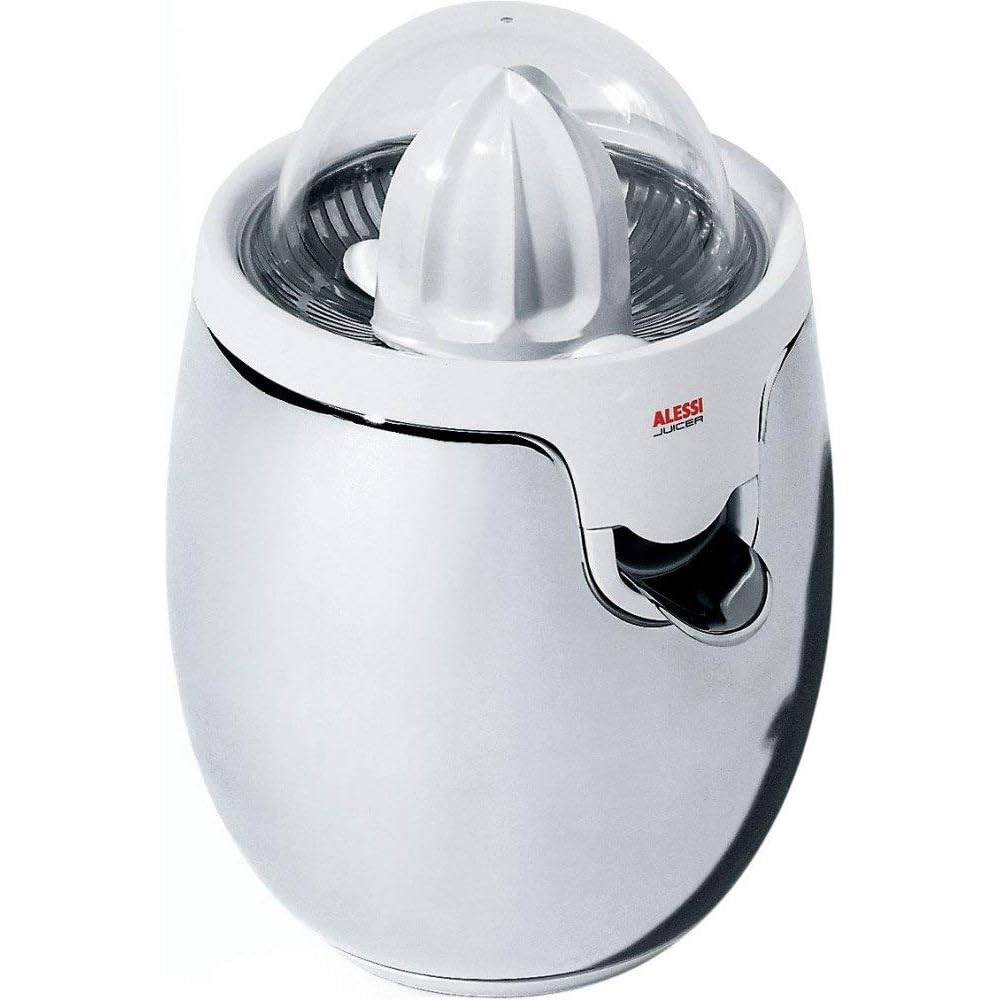 Alessi | Presse-Agrumes Electrique SG63 W Design en Acier et Résine Thermoplastique, Blanc : Cuisine et Maison