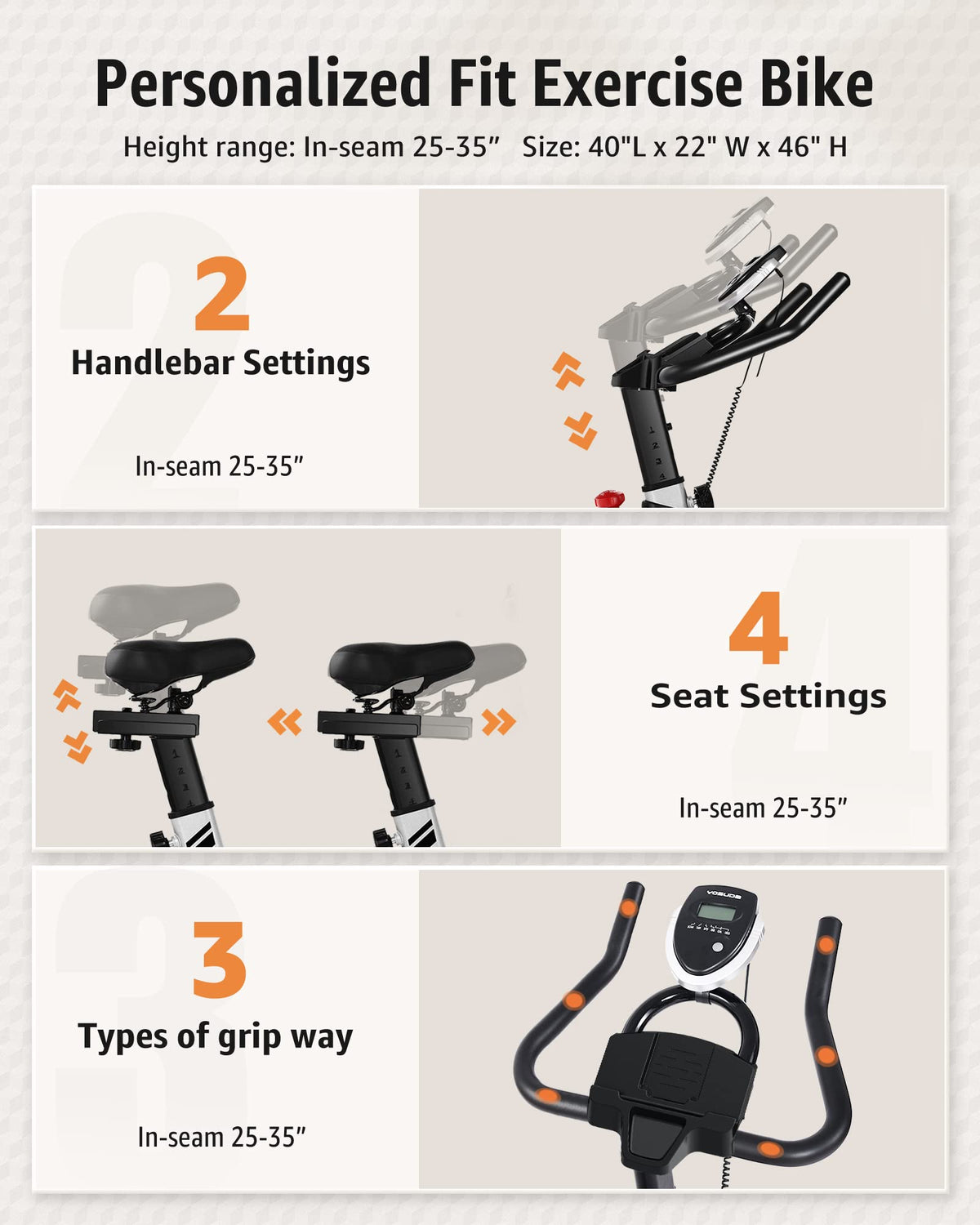 YOSUDA Indoor Cycling Magnetic Stationary