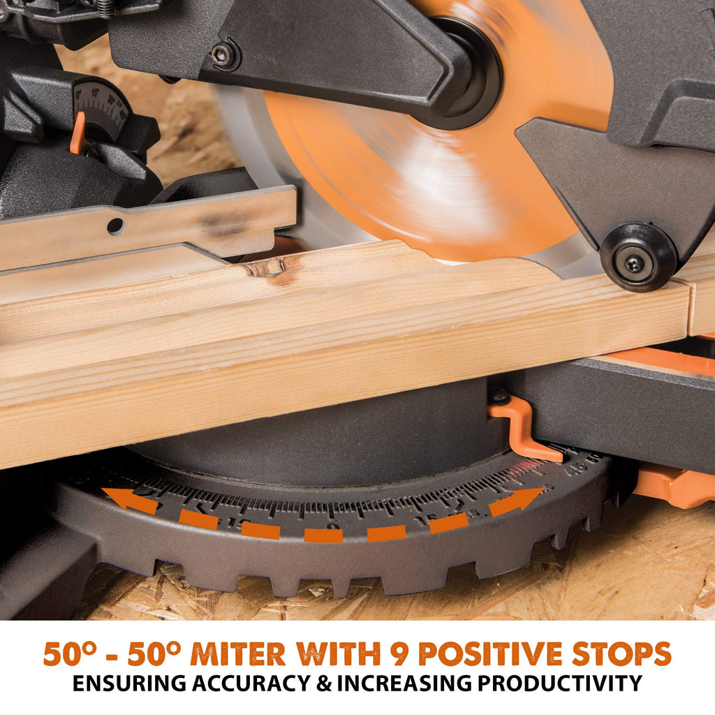 Evolution Power Tools R185SMS+ 7-1/4" Multi-Material Compound Sliding Miter Saw Plus