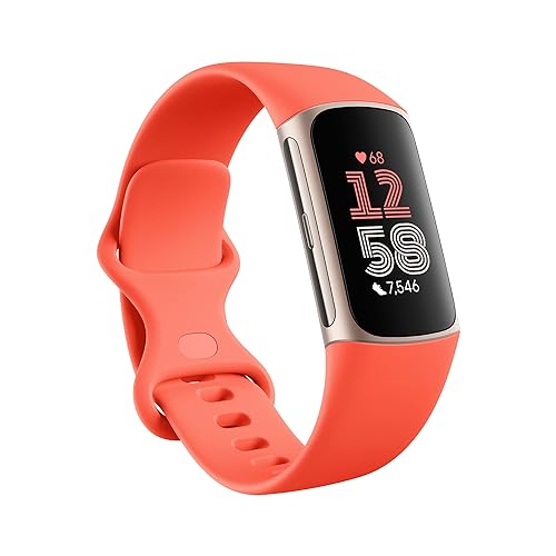 Fitbit Charge 6 Fitness-Tracker, GPS-Sportuhr, Obsidian/Schwarz, S & L Armbänder