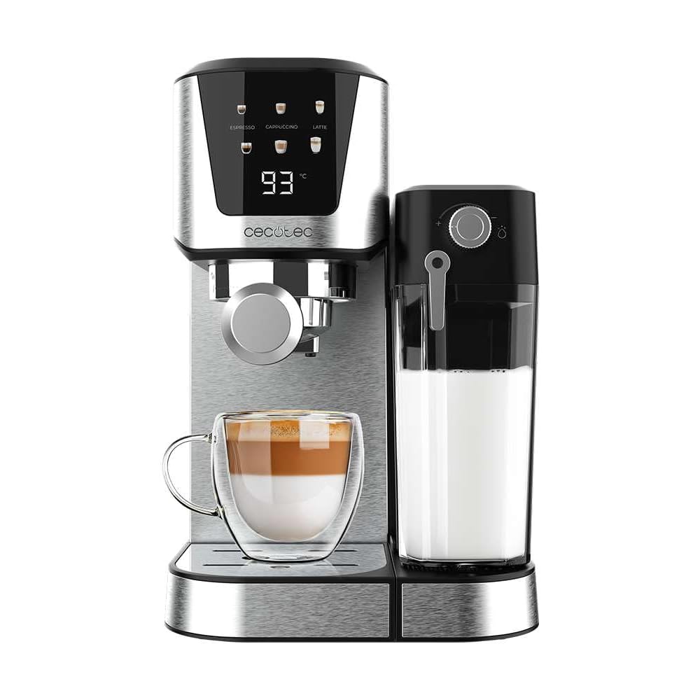 Cecotec Machine a Café Expresso Semi-Automatique Power Espresso 20 Cream. Cafetière Semi-Automatique, 20 Bars, Réservoir À Lait 700 Ml, Système De Chauffage Thermoblock, Pompe Puissante Force Aroma : Cuisine et Maison
