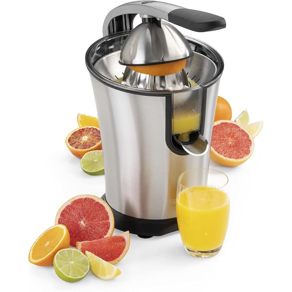 Princess Presse-agrumes Master Pro – Cône en acier inoxydable – 300 W – Filtre à pulpe en inox – Bras à levier professionnel – Réservoir avec système anti-goutte – 201860 : Cuisine et Maison
