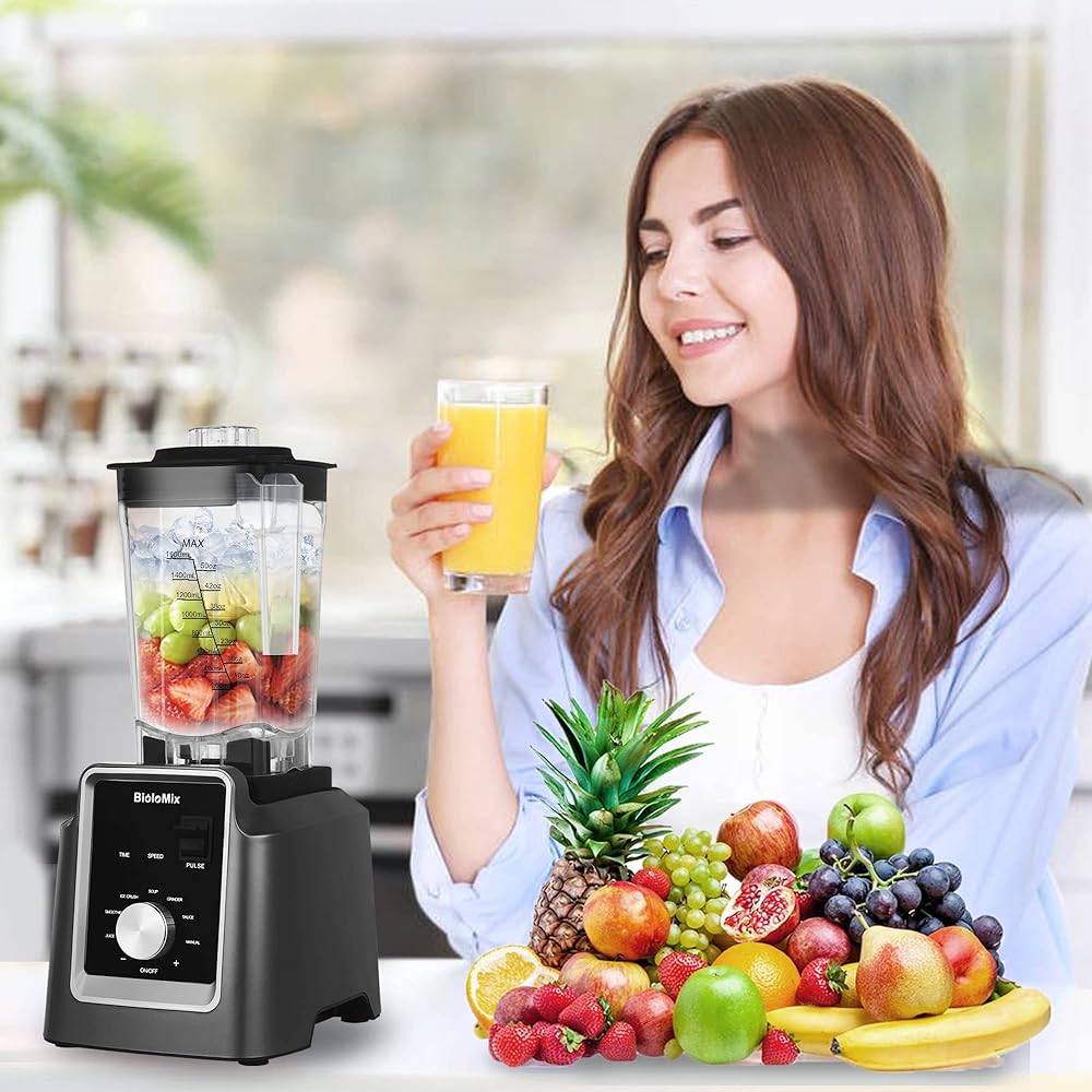 BioloMix Mixeur haute performance 2200W,6 modes intelligents, fonction autonettoyante, batteur sur socle avec récipient 2L sans BPAsmoothie maker : Cuisine et Maison