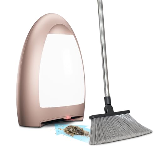EyeVac Home Saugstation mit Sensortechnik, beutelloser Staubsauger-Kehrbesen, 1000 Watt, Silber