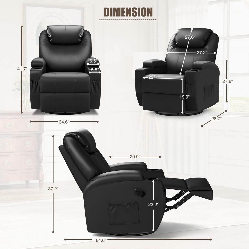 JUMMICO Relaxsessel mit Massage- & Heizfunktion