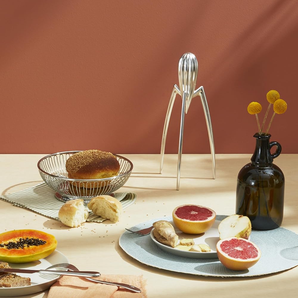 Alessi - PSJS - Juicy Salif - Presse-Agrumes en Fonte d'Aluminium Brillant Pieds en PA : Cuisine et Maison