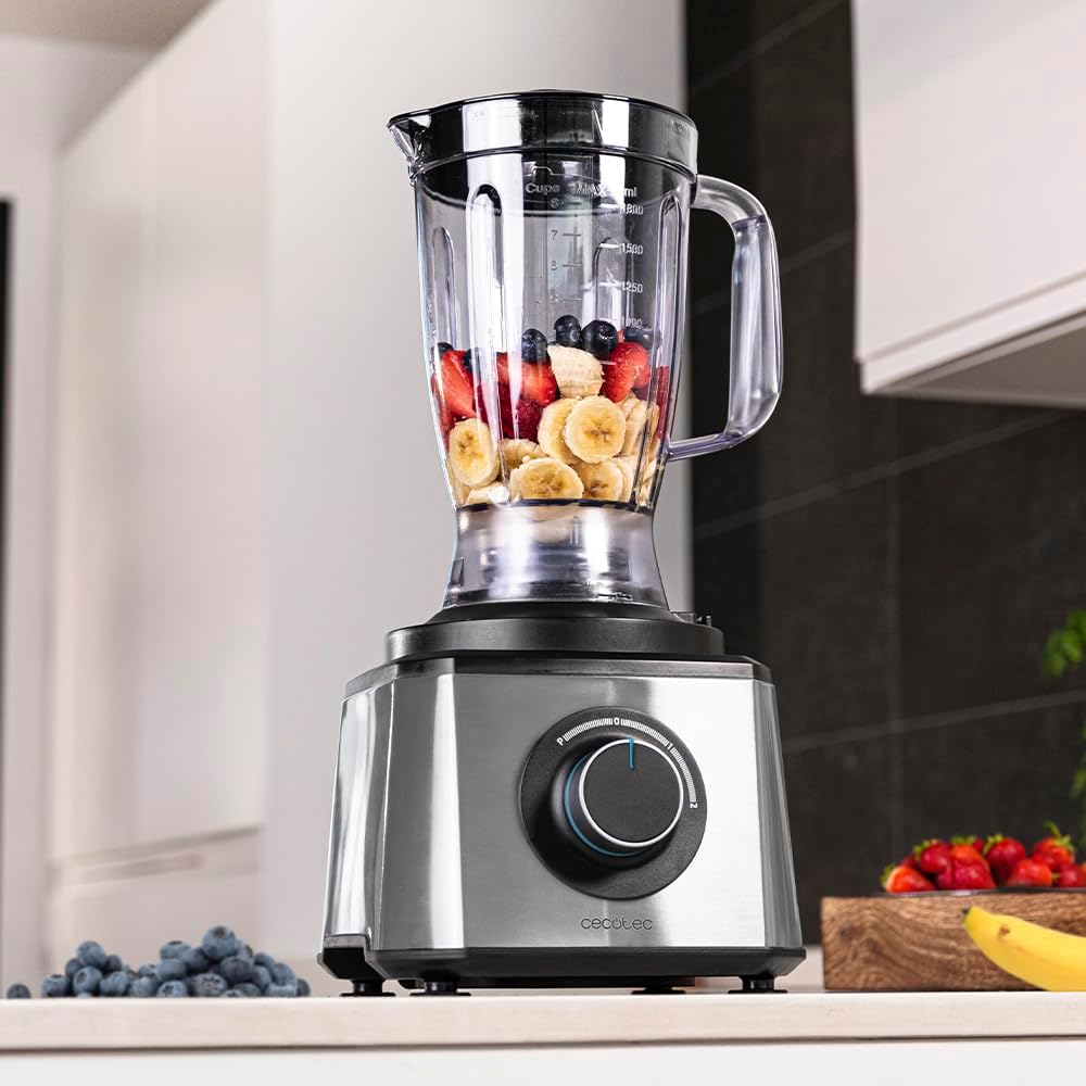 Cecotec Robot culinaire Paprika 1300, 2000W de puissance, en acier inoxydable, bol de 3,5 L, 2 vitesses, 3 disques de coupe, 1 lame pour hacher et 1 pour pétrir : Cuisine et Maison