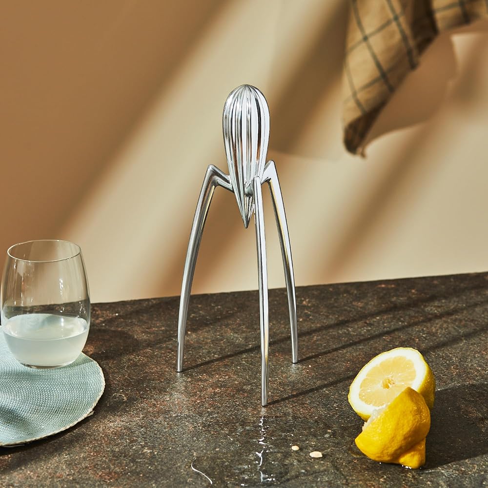 Alessi - PSJS - Juicy Salif - Presse-Agrumes en Fonte d'Aluminium Brillant Pieds en PA : Cuisine et Maison