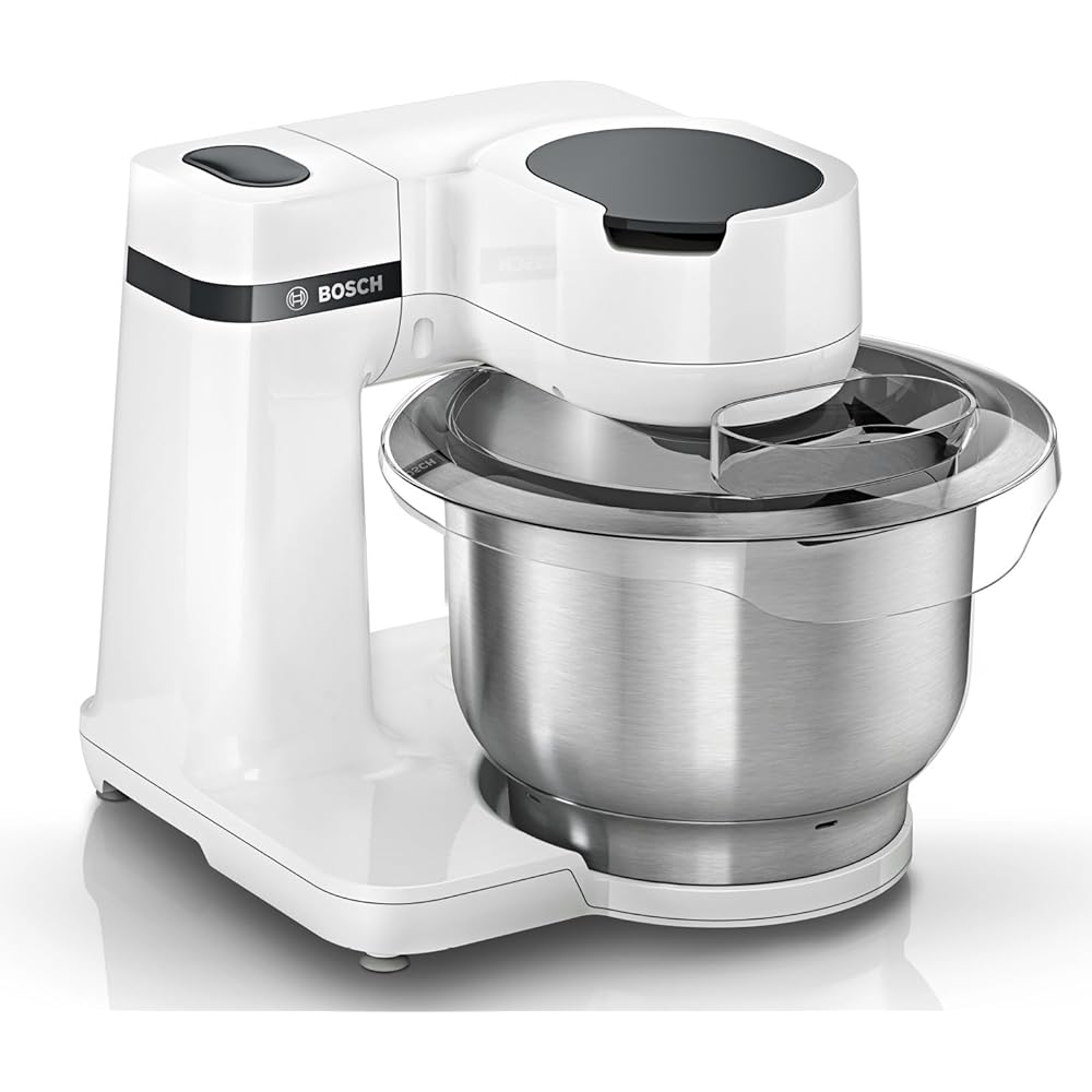 Bosch, Robot pâtissier Série 2, 4 niveaux de vitesse, moteur 700 watts, mélange homogène 3D, kit pâtisserie, blanc, MUMS2EW00 : Cuisine et Maison