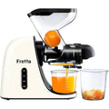 Fretta Extracteur de Jus à Pression à Froid, Goulotte d'alimentation Large de 76 MM, Presse-agrumes à Froid sans BPA, Extracteur de Jus de Fruits et Légumes, Recettes de Jus Incluses (blanc) : Cuisine et Maison