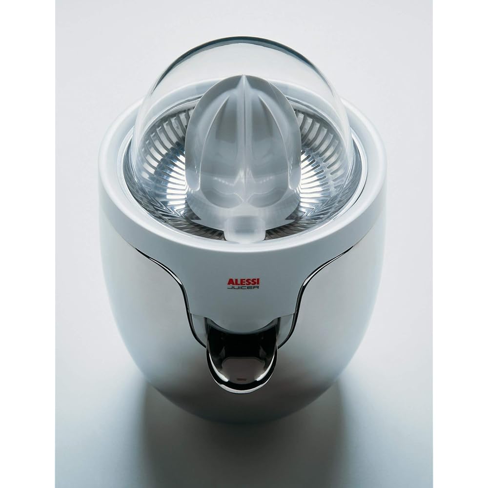 Alessi | Presse-Agrumes Electrique SG63 W Design en Acier et Résine Thermoplastique, Blanc : Cuisine et Maison