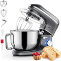 Fentic Robot Pâtissier – 2000W – Bol mélangeur en acier inoxydable (6,2L) – Avec fouet, Crochet pétrisseur et Batteur plat – Incl. et accessoires supplémentaires (Anthracite) : Cuisine et Maison