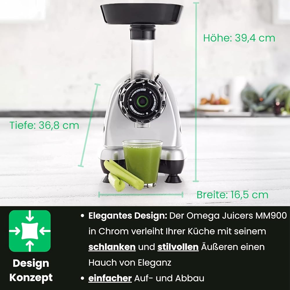 Omega Juicers MM900 Chrome : Cuisine et Maison