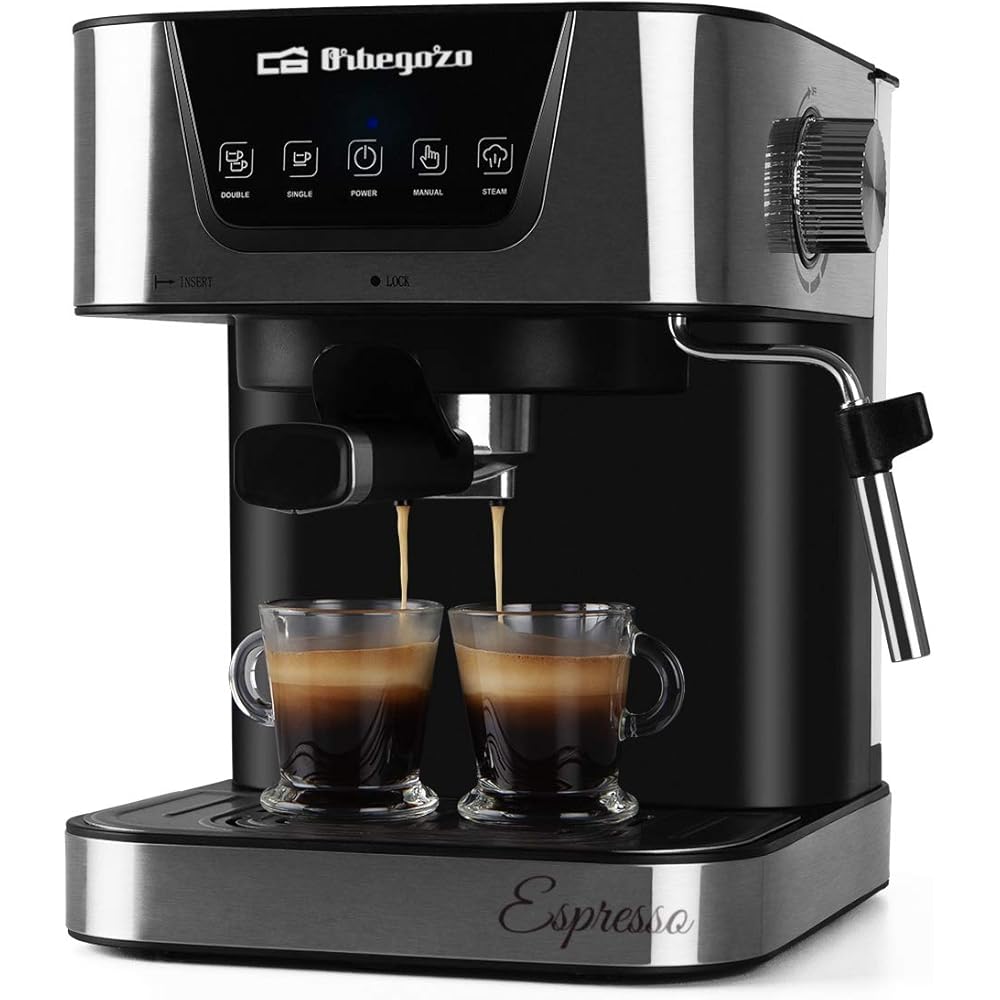 Orbegozo Ex 6000 - Cafetière à expresso et à cappuccino, pression de 20 bar, réservoir de 1,5 l, convient pour les dosettes, 1050 W, noir : Orbegozo: Cuisine et Maison
