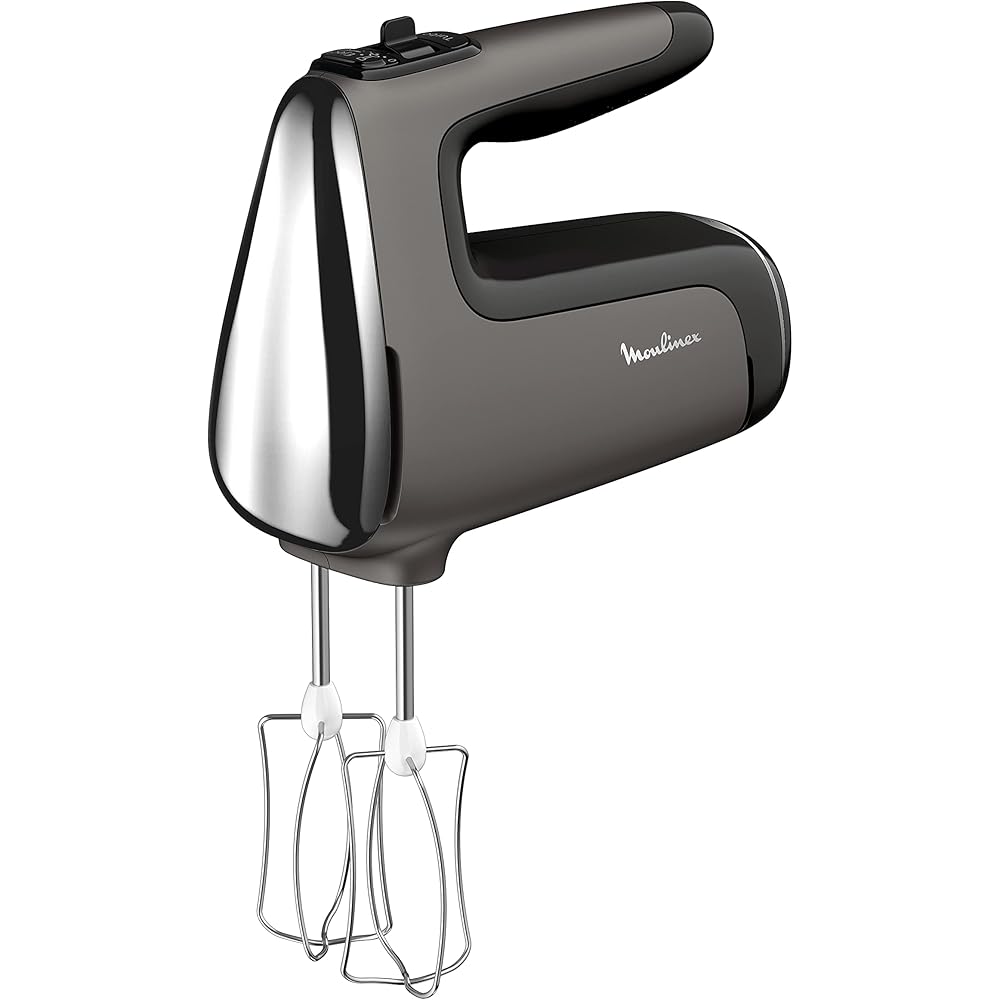 Moulinex Mixeur Powermix Silence HM650 - Mixeur à main pétrisseur et fouet 600 W - Vitesse réglable avec fonction turbo - Élaboration de pain, pizza ou patisserie - Moteur silencieux, HM650E : Cuisine et Maison