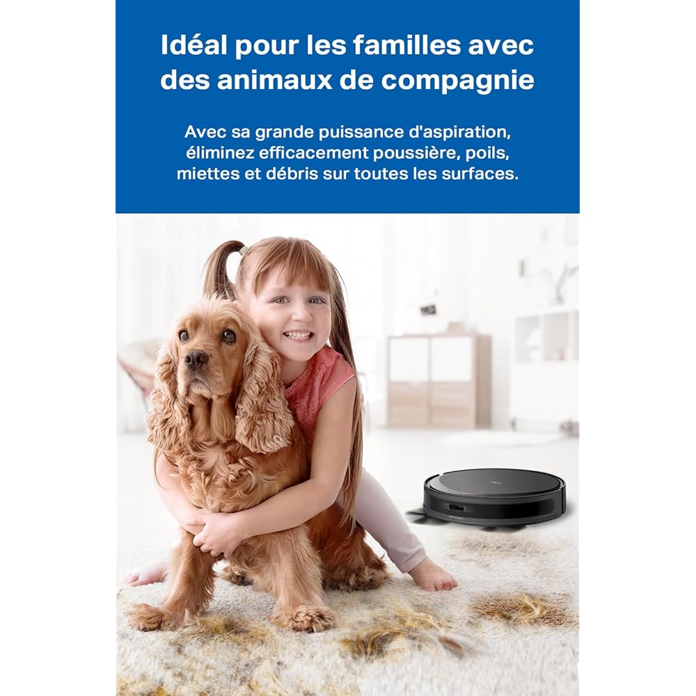 Tapo Aspirateur Robot Laveur 2 en 1 RV20Max Plus, Vidage Automatique, Silencieux Ultra Fin, Ultra puissante de 5300Pa, Navigation LiDAR, Auto-Charge Autonomie 180min, Tapis et Poils d'animaux : Cuisine et Maison