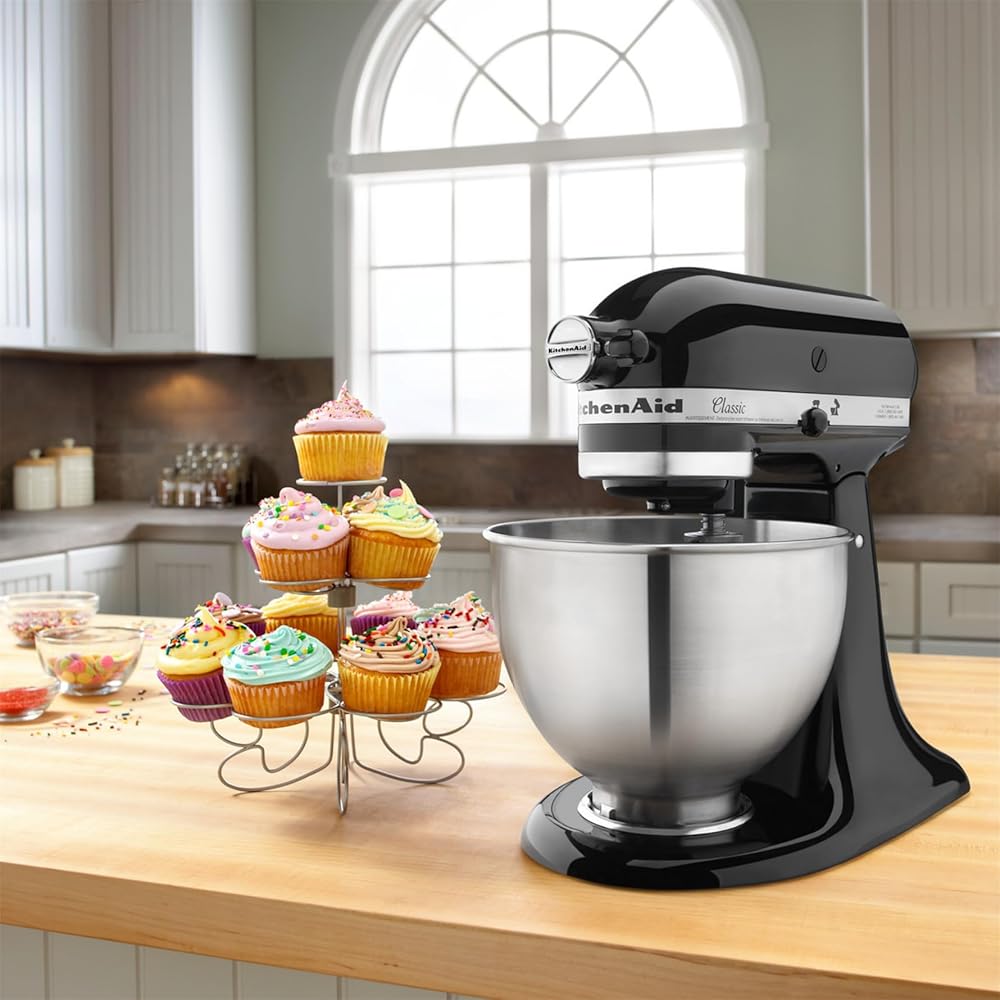 KitchenAid 5K45SSEOB Classic Robot pâtissier Noir 4,3 L : Cuisine et Maison