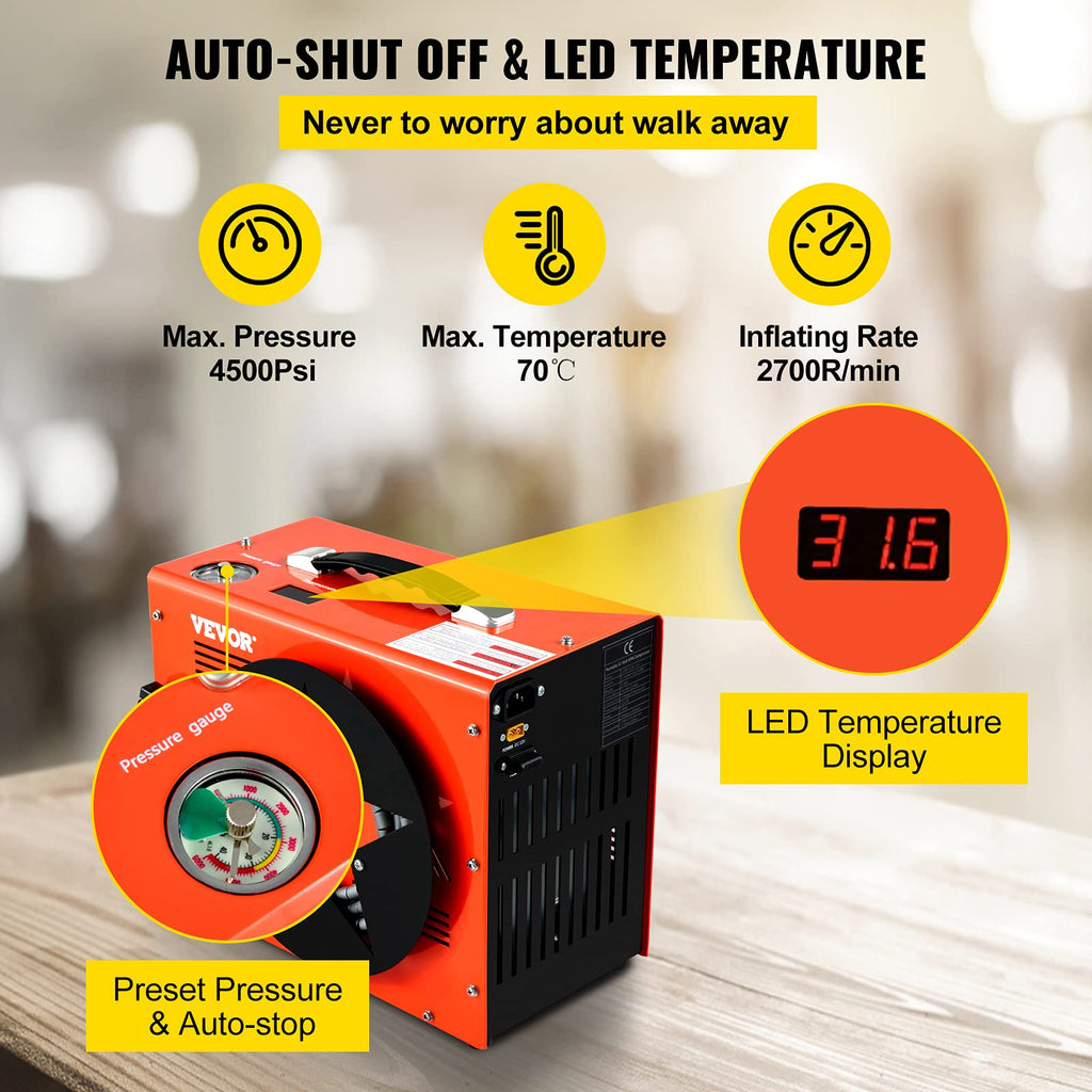 VEVOR PCP-Kompressor, 300 bar, 12V/220V