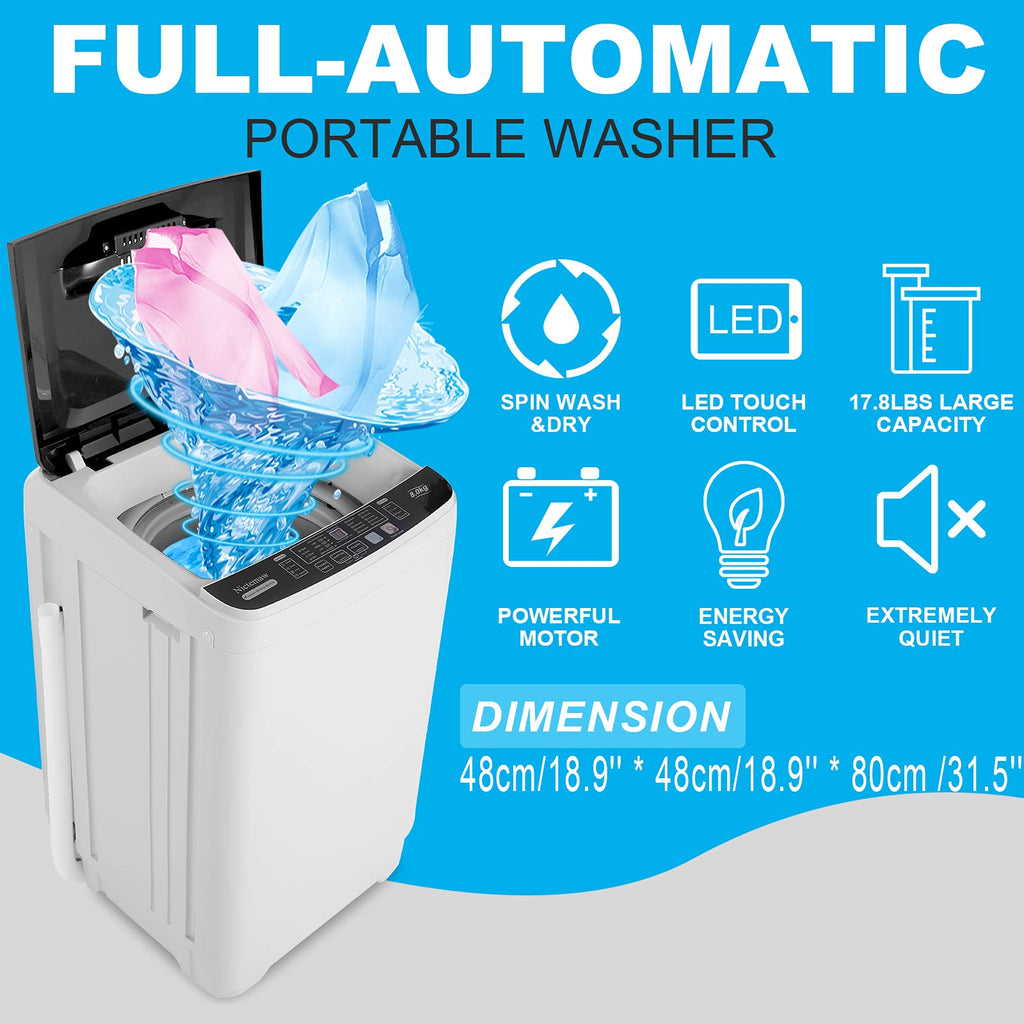17 8Lbs Portable Washing Programs Apartment