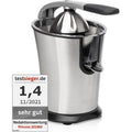 Princess Presse-agrumes Master Pro – Cône en acier inoxydable – 300 W – Filtre à pulpe en inox – Bras à levier professionnel – Réservoir avec système anti-goutte – 201860 : Cuisine et Maison