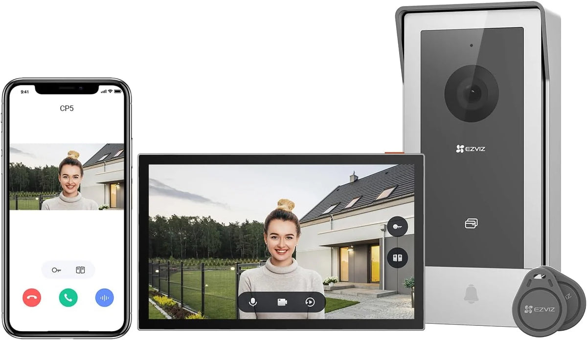 CP5 Visiophone connecté WiFi, Résolution 1080P, Moniteur Tactile Couleur 7", Audio Bidirectionnel
