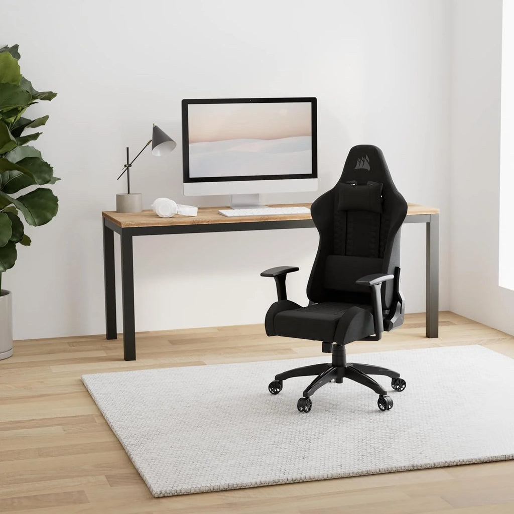 TC100 Relaxed Fauteuil Gaming - Coussin Lombaire, Coussin Repose-Nuque Détachable en Mousse à Mémoire de Forme