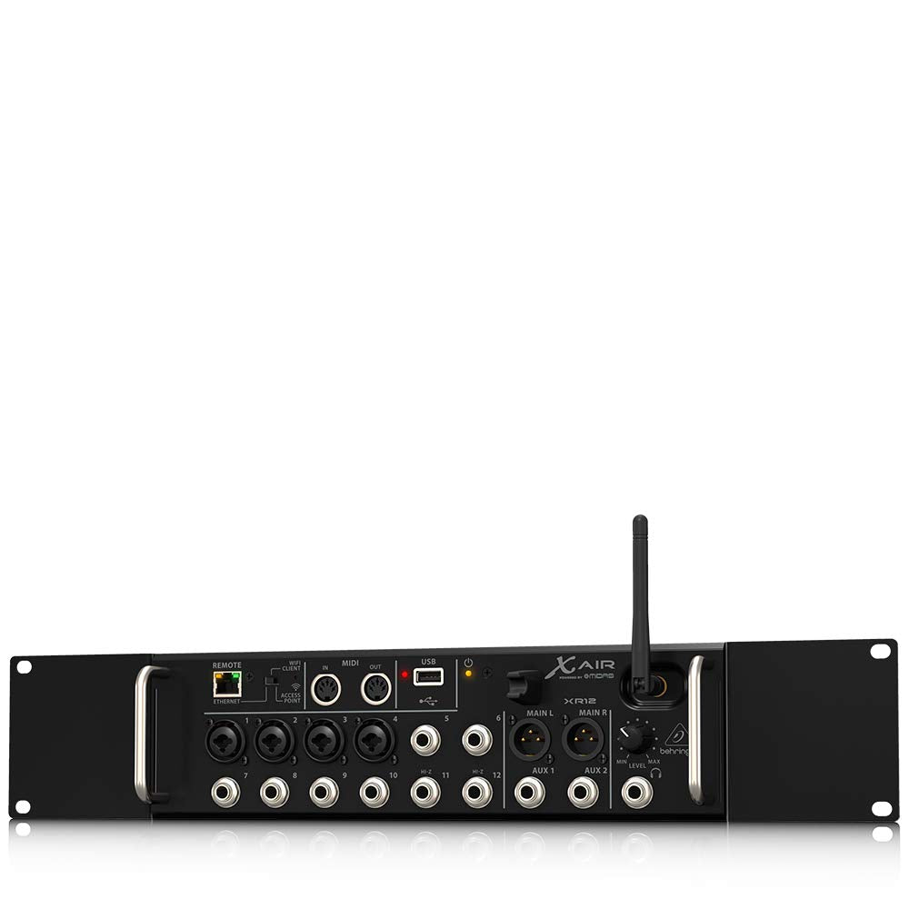 Behringer X AIR XR12 Digitalmixer, 12-Input, 4 Midas Preamps, integriertes WLAN, USB-Recording