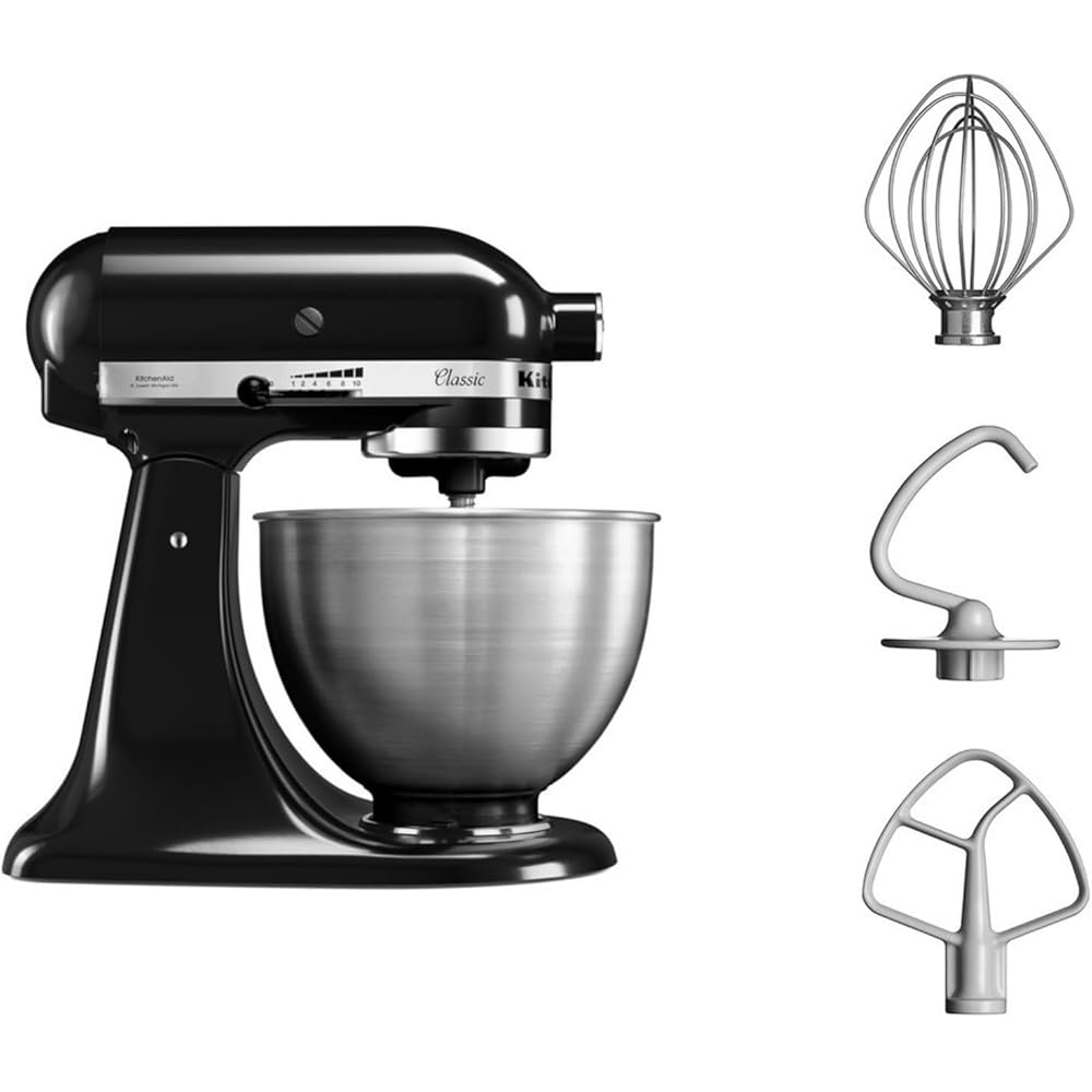 KitchenAid 5K45SSEOB Classic Robot pâtissier Noir 4,3 L : Cuisine et Maison