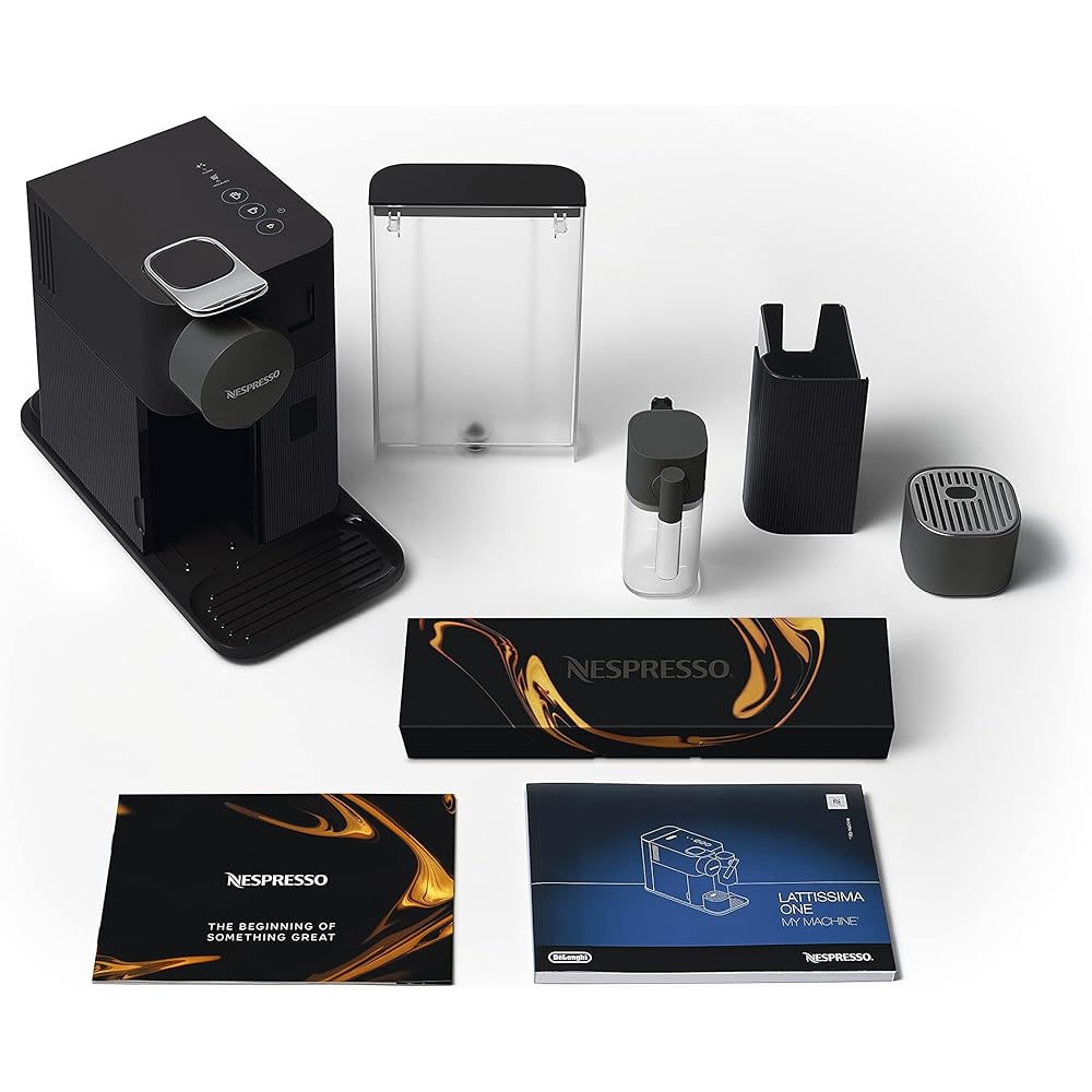 De'Longhi Nespresso Lattissima One Evo EN510.B, Machine a Café Capsule, Expresso et Cappuccino, 1450W, Noir : Cuisine et Maison