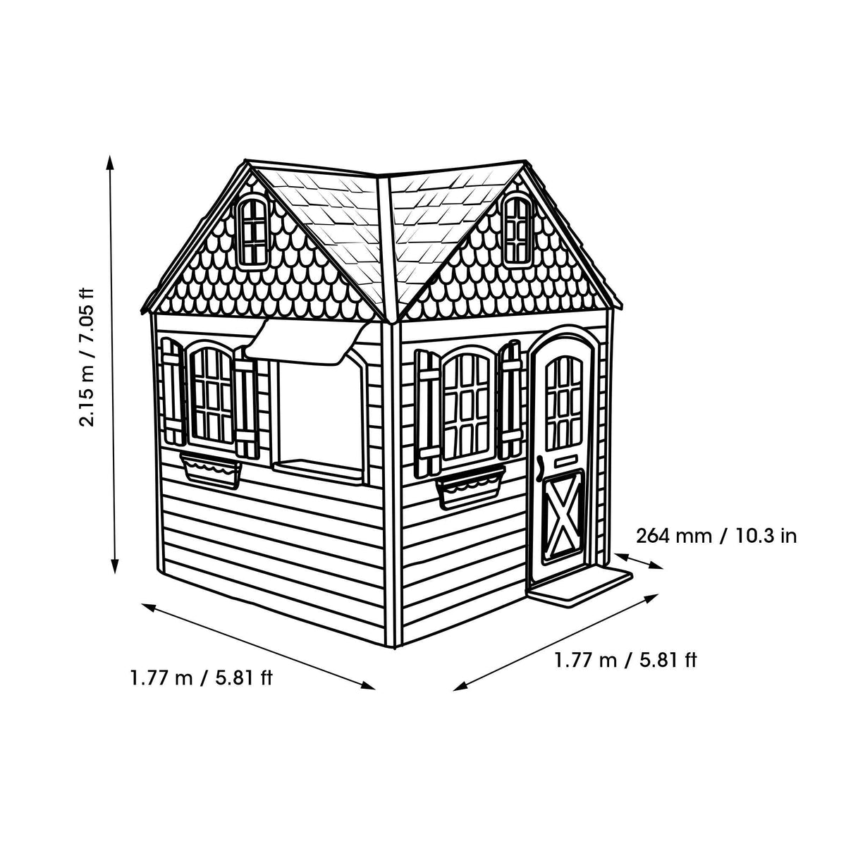 Lifetime Heavy Plastic Outdoor Playhouse