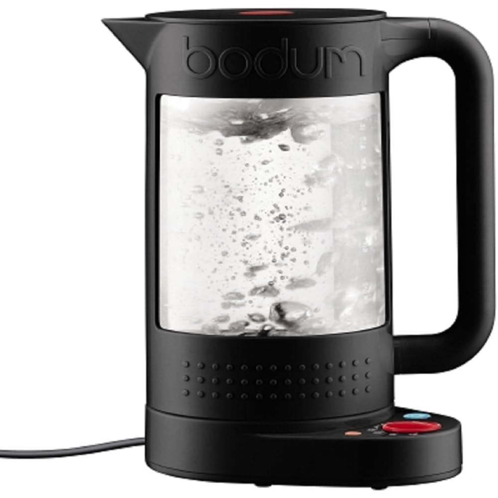 Bodum - 11659-01EURO - Bistro - Bouilloire Electrique - Double Paroi - Température Réglable - 1,1 L - Noir : Cuisine et Maison